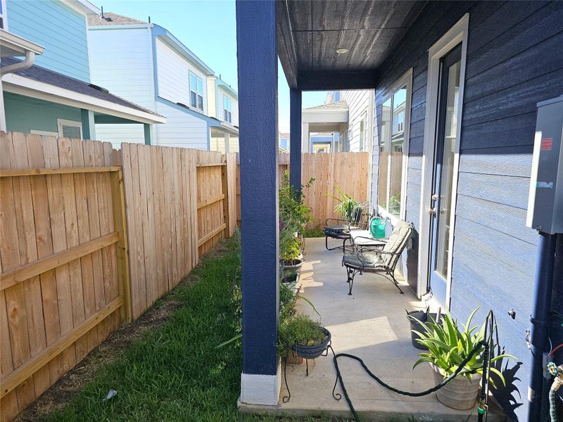 Exterior details and patio area of a home in Kemah Crossing - Luxe Series, Kemah (Image 4).