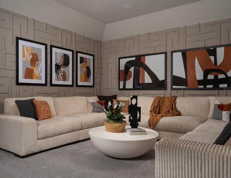 Living room with carpet