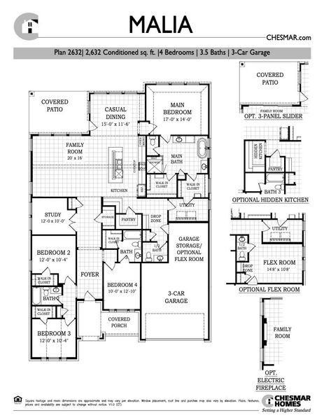 2D floor plan layout for the Malia by Chesmar Homes in Village at Three Oaks, Seguin, TX (Image 3). 2D floor plan layout for the Malia by Chesmar Homes in Village at Three Oaks, Seguin, TX (Image 3).