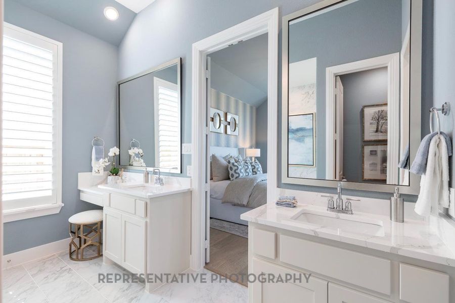 Furnished interior view inside a new home in Riceland: 50ft. lots, Mont Belvieu (Image 6).