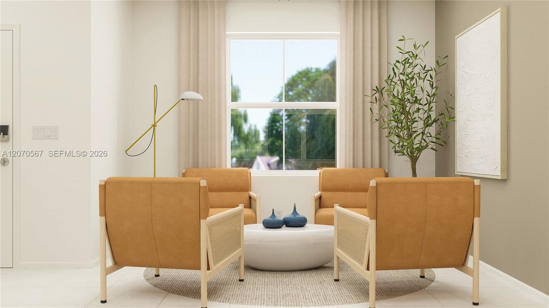 Furnished interior view inside a new home in Villas De San Diego, Miami (Image 6). Furnished interior view inside a new home in Villas De San Diego, Miami (Image 6).