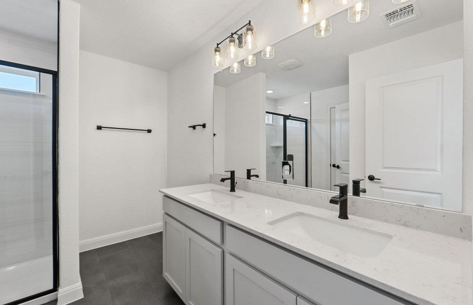 Furnished interior view inside a new home in Horizon Lake, Leander (Image 6). Furnished interior view inside a new home in Horizon Lake, Leander (Image 6).