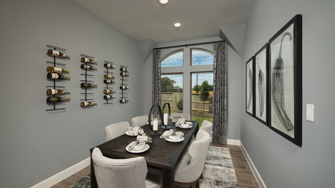 Representative furnished interior of a home built from the 3578W by Perry Homes in Lakes of Cane Island, Katy (Image 20).
