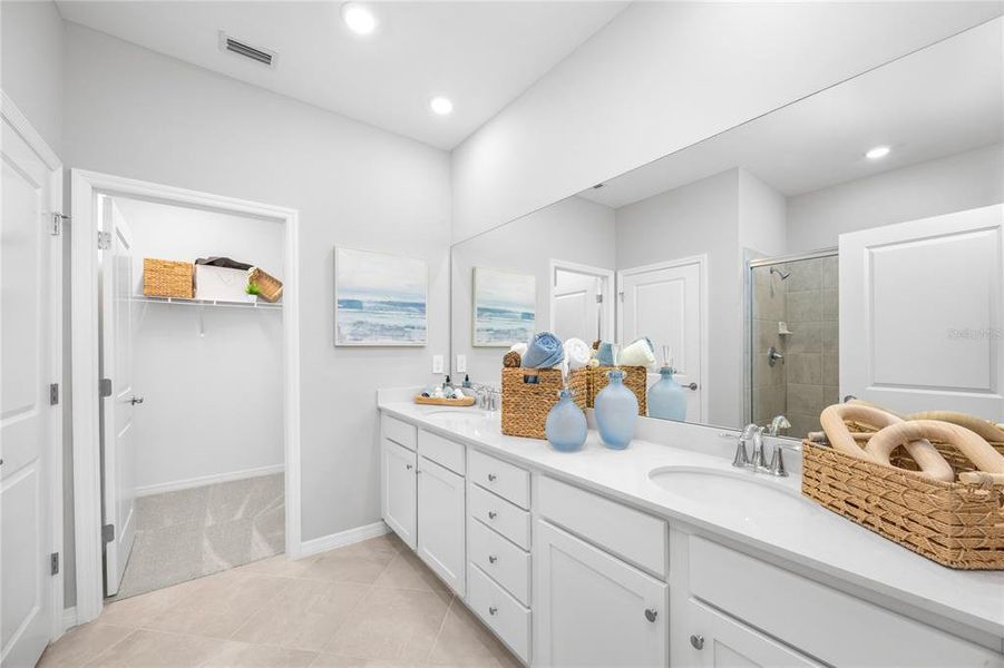 Furnished interior view inside a new home in Wellen Park Golf & Country Club, Venice (Image 16).