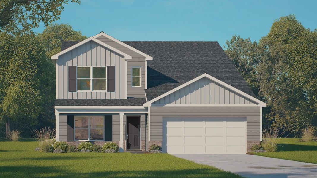 Representative exterior photo of a completed home built from the Salem by D.R. Horton in Dail Farm, Farmville, NC (Image 5). Representative exterior photo of a completed home built from the Salem by D.R. Horton in Dail Farm, Farmville, NC (Image 5).