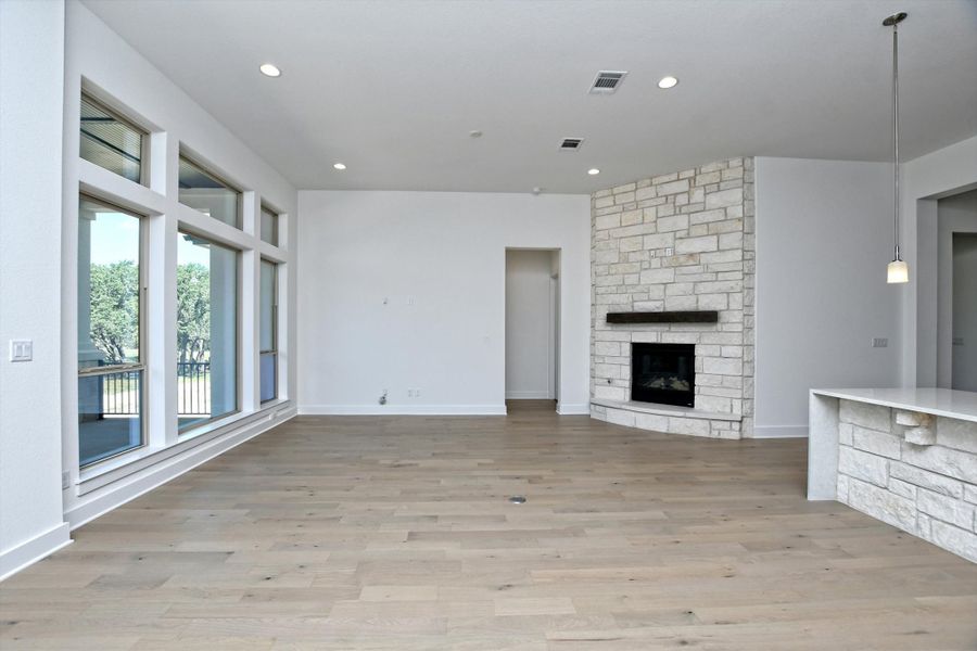 Representative unfurnished interior of a home built from the Siena III by Giddens Homes in Clearwater Ranch, Liberty Hill (Image 250).