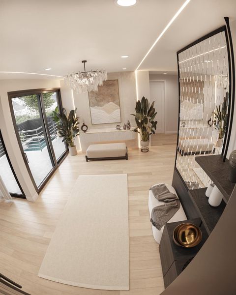 Furnished interior view inside a new home in , Houston (Image 11).