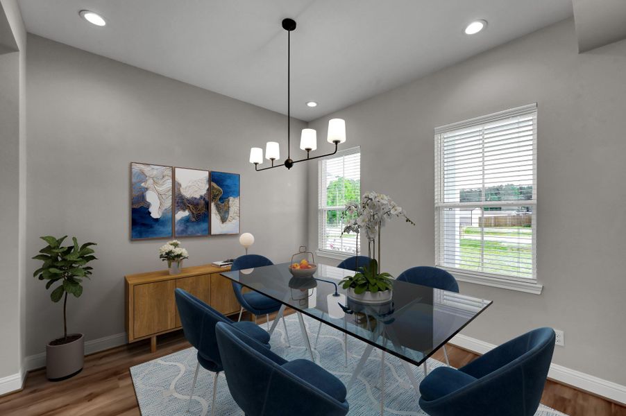 Furnished interior view inside a new home in Spring Branch Crossing, Conroe (Image 32).