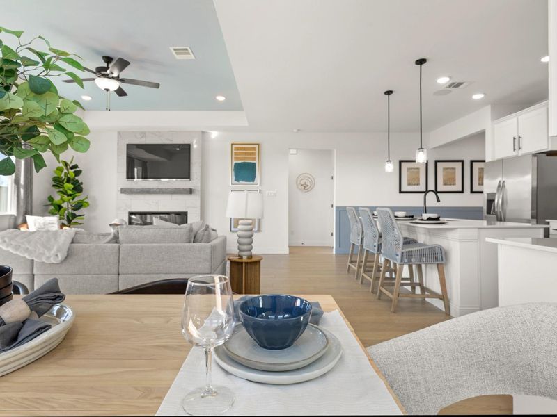Furnished interior view inside a new home in Mercer Meadows, Royse City (Image 16).