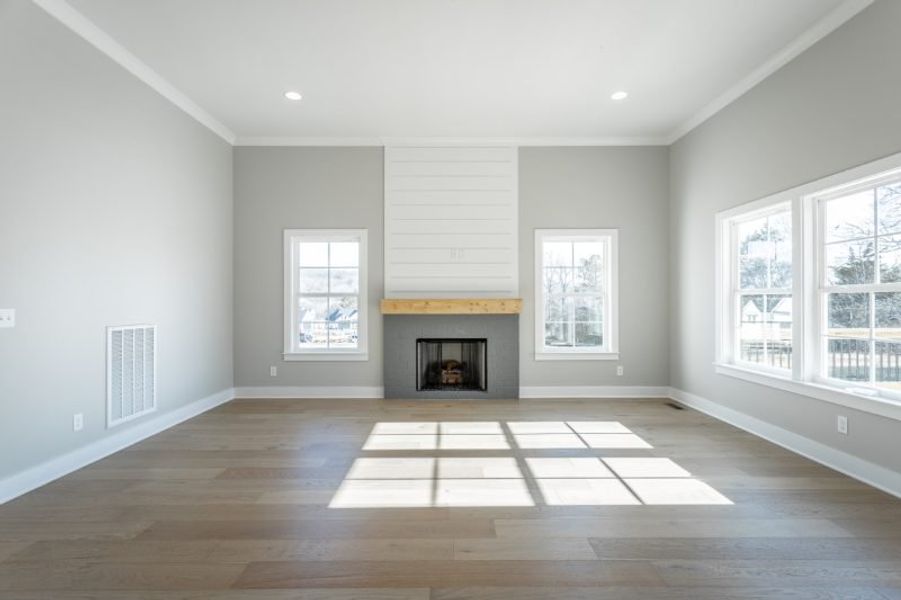 Representative unfurnished interior of a home built from the Carolina A by Riverstone Construction, LLC in Faith View, Ooltewah (Image 19). Representative unfurnished interior of a home built from the Carolina A by Riverstone Construction, LLC in Faith View, Ooltewah (Image 19).