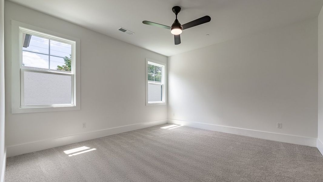 Representative unfurnished interior of a home built from the Bowen by D.R. Horton in The Village at Sandy Plains, Marietta (Image 15). Representative unfurnished interior of a home built from the Bowen by D.R. Horton in The Village at Sandy Plains, Marietta (Image 15).