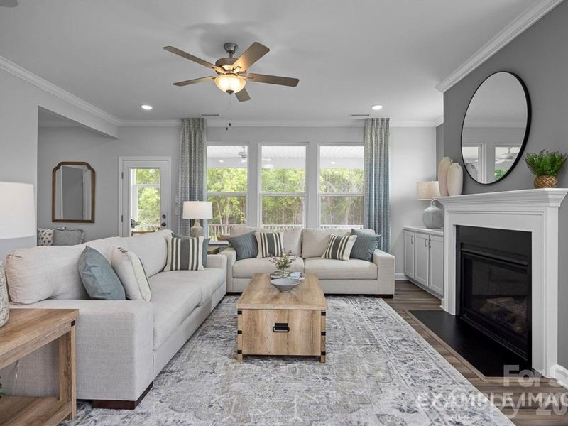 Furnished interior view inside a new home in Windgate, Mooresville (Image 2). Furnished interior view inside a new home in Windgate, Mooresville (Image 2).