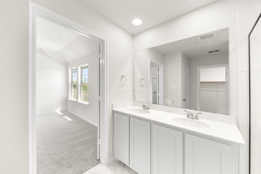 Front exterior of a new home in Sanger Circle, Sanger, TX, highlighting curb appeal (Image 1). Front exterior of a new home in Sanger Circle, Sanger, TX, highlighting curb appeal (Image 1).