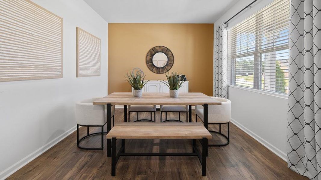 Furnished interior view inside a new home in Oaks at Cedar Grove, Fairburn (Image 4).