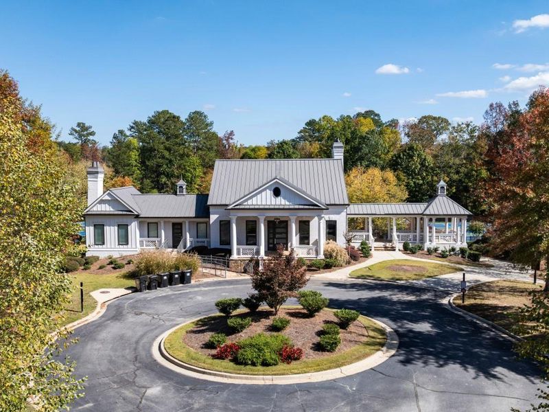 Front exterior of a new home in Hamptons at Riverwood East, Dallas, GA, highlighting curb appeal (Image 26).