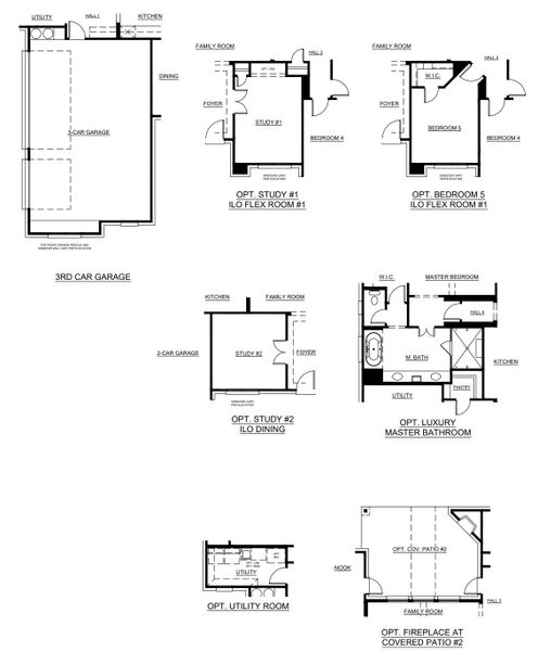 2D floor plan layout for the Concept 3441 by Landsea Homes in Mockingbird Hills, Joshua, TX (Image 3). 2D floor plan layout for the Concept 3441 by Landsea Homes in Mockingbird Hills, Joshua, TX (Image 3).