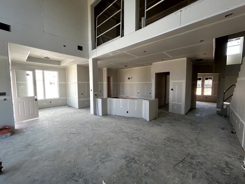 Construction progress - family room open to the kitchen