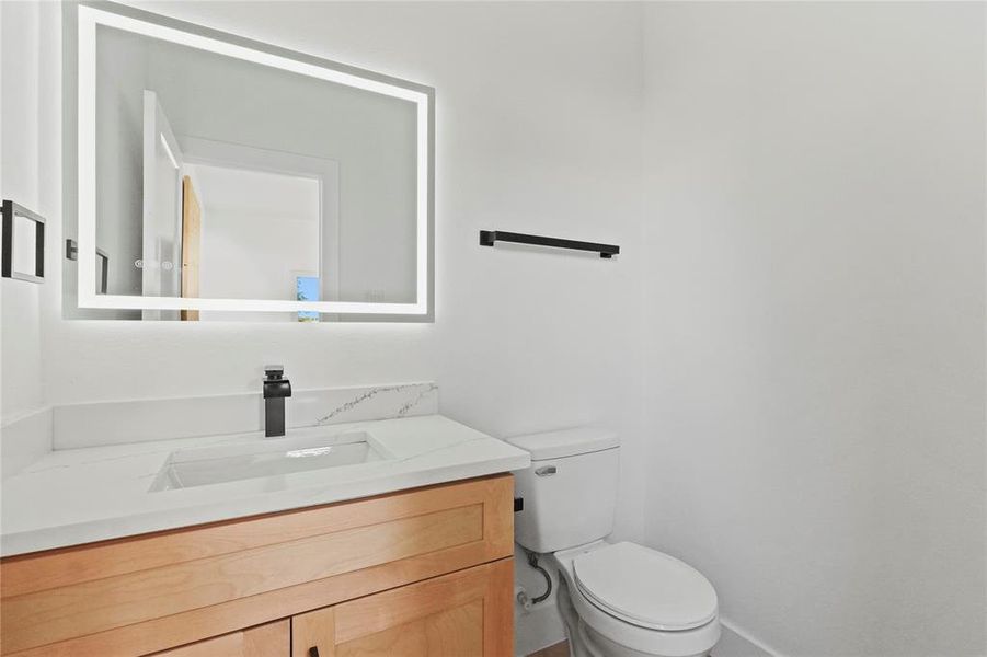 Bathroom with vanity and toilet Bathroom with vanity and toilet