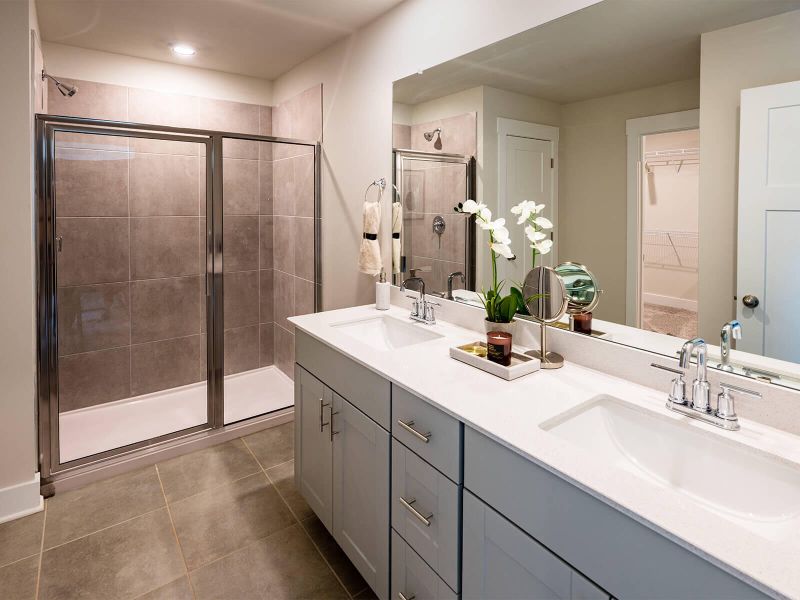 Furnished interior view inside a new home in The Coves at Lakes of Cane Bay II, Summerville (Image 6). Furnished interior view inside a new home in The Coves at Lakes of Cane Bay II, Summerville (Image 6).