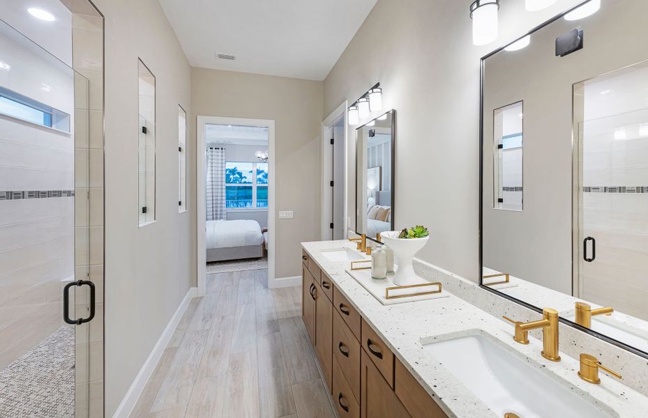 Furnished interior view inside a new home in Highpointe, Stuart (Image 18). Furnished interior view inside a new home in Highpointe, Stuart (Image 18).