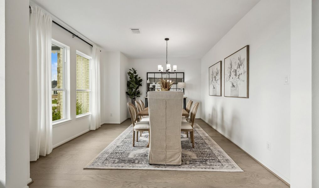 Beautiful dining room for friends and family