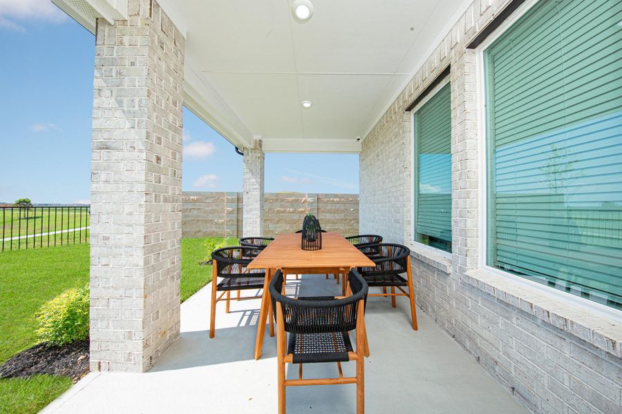 Exterior details and patio area of a home in River Ranch, Dayton (Image 22). Exterior details and patio area of a home in River Ranch, Dayton (Image 22).
