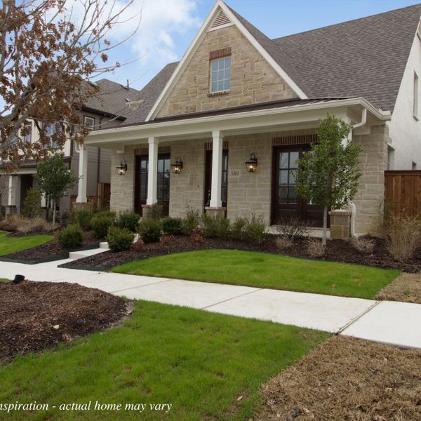 Representative exterior photo of a completed home built from the The Limoges by Village Homes in Walsh, Aledo, TX (Image 1). Representative exterior photo of a completed home built from the The Limoges by Village Homes in Walsh, Aledo, TX (Image 1).