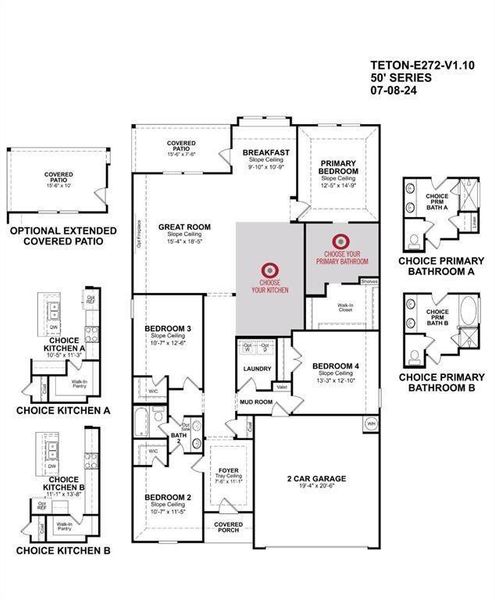 2D floor plan layout of this home in Sweetgrass Village, Crosby, TX (Image 5).