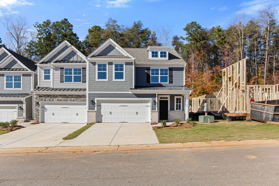 Front exterior of a new home in Harbor Crossing, Greensboro, NC, highlighting curb appeal (Image 2).
