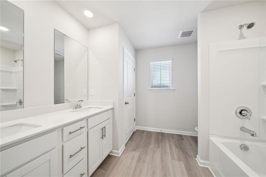 Furnished interior view inside a new home in Parkside at Grayson, Grayson (Image 14).