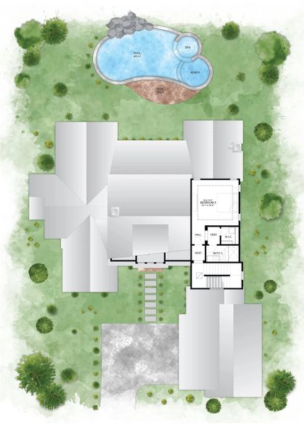 2D floor plan layout of this home in Amarra - Barton Creek, Austin, TX (Image 4). 2D floor plan layout of this home in Amarra - Barton Creek, Austin, TX (Image 4).