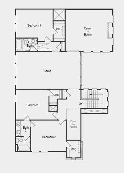 Floor 2 - Additional Highlights Include: 36" wide mahogany front door, full gutters in place of partial, gas line at patio, extended LVP flooring to primary suite and flex, and whole house blinds