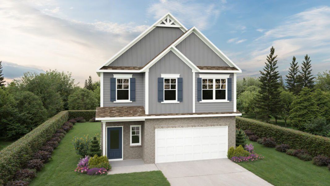 Representative exterior photo of a completed home built from the The Keswick by Direct Residential Communities in Neely Farm, Covington, GA (Image 6).