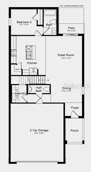 2D floor plan layout of this home in Waterstone, Groveland, FL (Image 2). 2D floor plan layout of this home in Waterstone, Groveland, FL (Image 2).