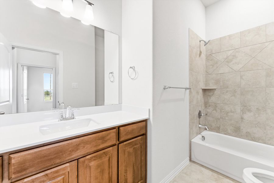 Furnished interior view inside a new home in Clear Sky Addition, Valley View (Image 6).