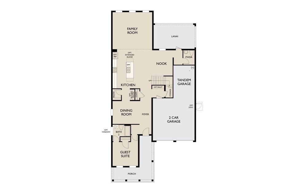 2D floor plan layout for the Duval by Ashton Woods in Lake Cawood Cove, Windermere, FL (Image 3).