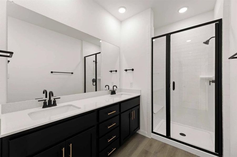 Furnished interior view inside a new home in Collin Creek, Plano (Image 7).