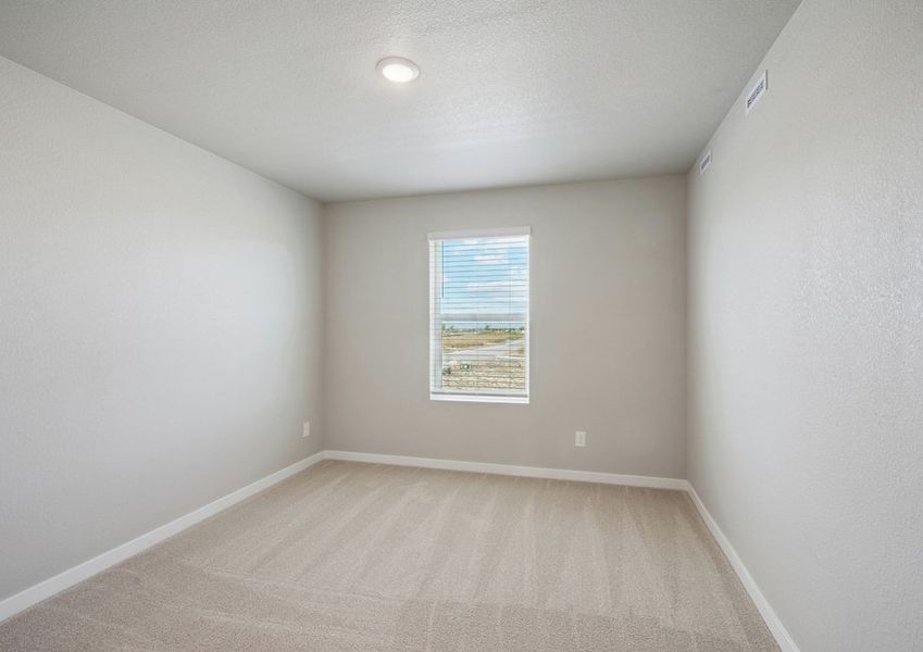 The secondary bedrooms have carpet. The secondary bedrooms have carpet.