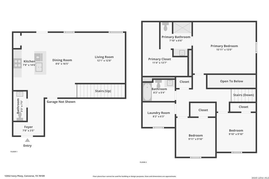 2D floor plan layout of this home in Avenida, Converse, TX (Image 3). 2D floor plan layout of this home in Avenida, Converse, TX (Image 3).