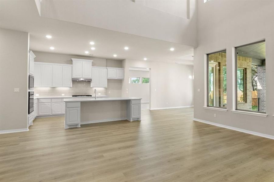 Living area and Kitchen