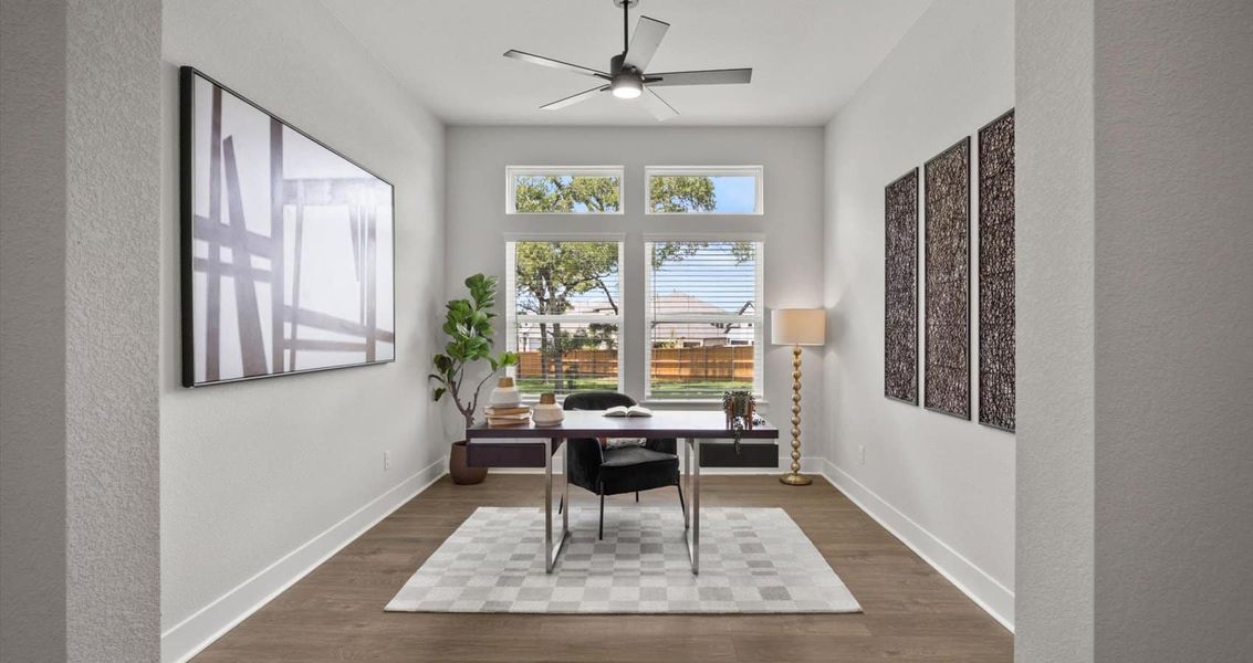 Representative furnished interior of a home built from the Mia by Chesmar Homes in Sunfield, Buda (Image 11).