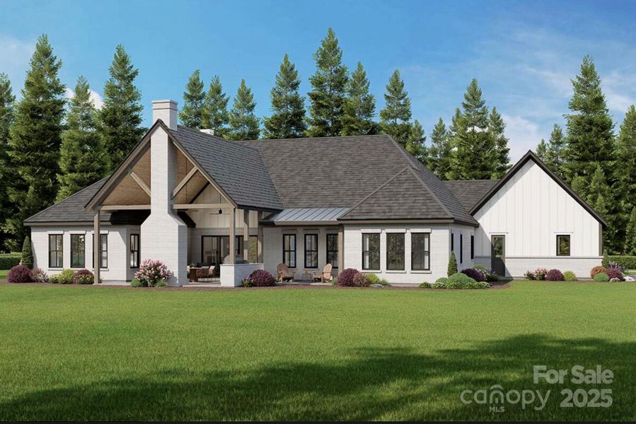 Spacious covered patio with exposed timber trusses and a brick fireplace, perfect for outdoor living and entertaining. Spacious covered patio with exposed timber trusses and a brick fireplace, perfect for outdoor living and entertaining.