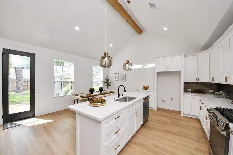 Furnished interior view inside a new home in , Spring (Image 10).