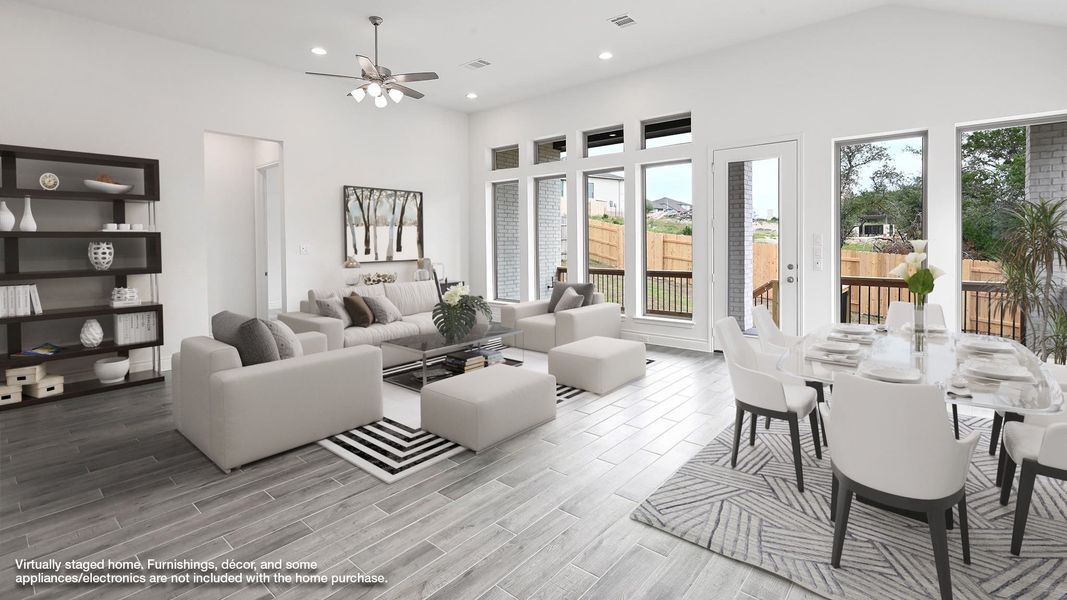 Furnished interior view inside a new home in La Cima 50', San Marcos (Image 5).