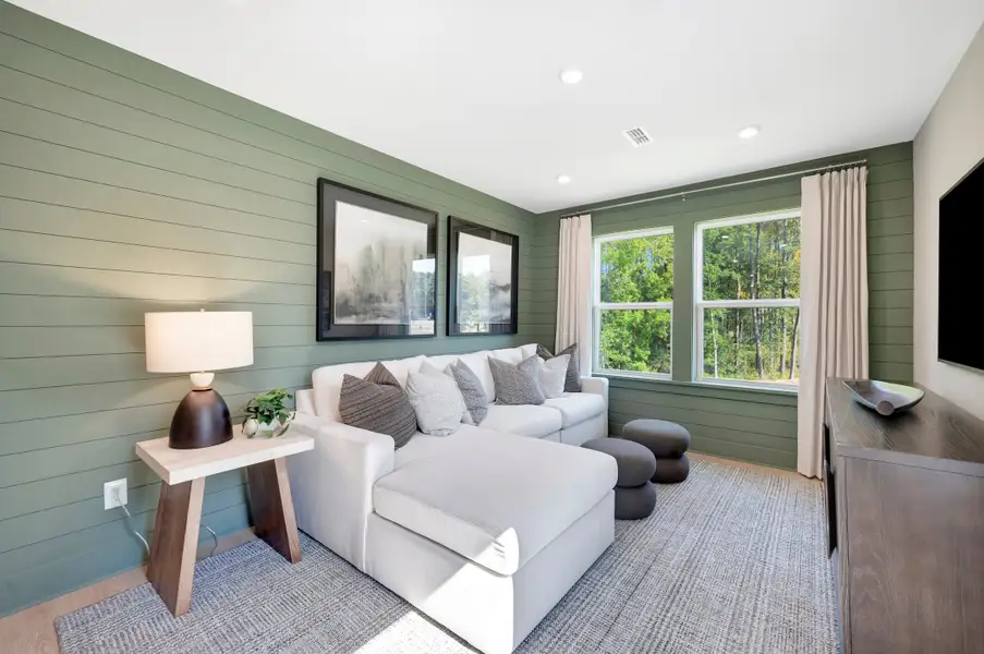 Representative furnished interior of a home built from the Addison by Beazer Homes in Friendship Village Townhomes, Apex (Image 15). Representative furnished interior of a home built from the Addison by Beazer Homes in Friendship Village Townhomes, Apex (Image 15).