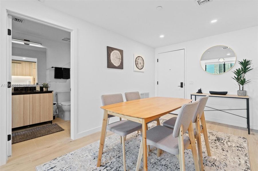 Furnished interior view inside a new home in , Miami (Image 11).