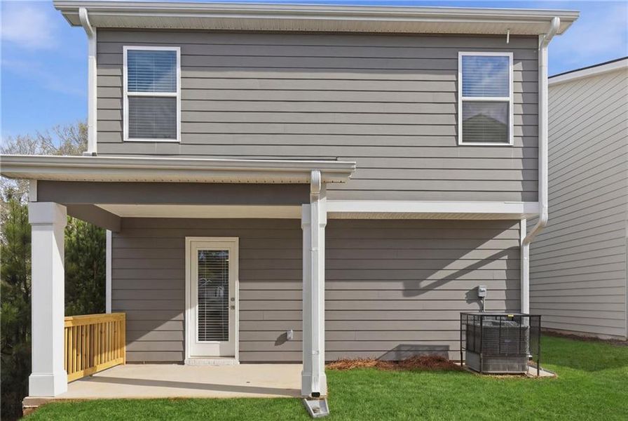 Exterior details and patio area of a home in The Enclave at Stonewall Station, Union City (Image 3).