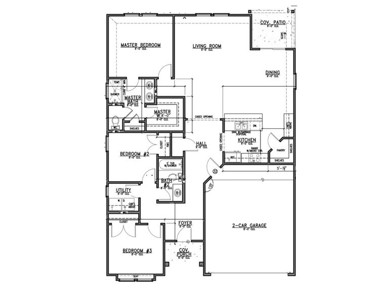 2D floor plan layout for the Sonoma by Alta Homes in Crockett Meadows, Conroe, TX (Image 2). 2D floor plan layout for the Sonoma by Alta Homes in Crockett Meadows, Conroe, TX (Image 2).