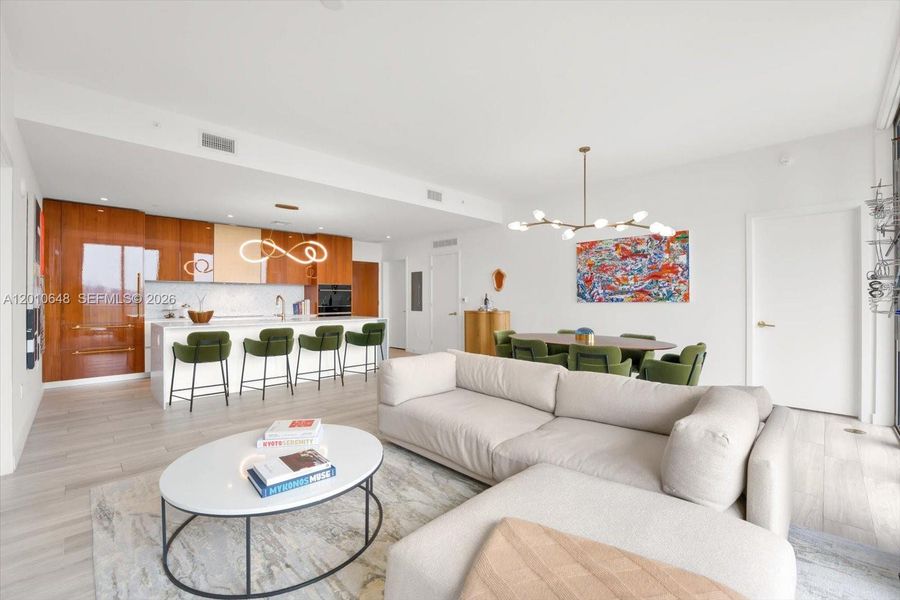 Furnished interior view inside a new home in , Miami (Image 8). Furnished interior view inside a new home in , Miami (Image 8).