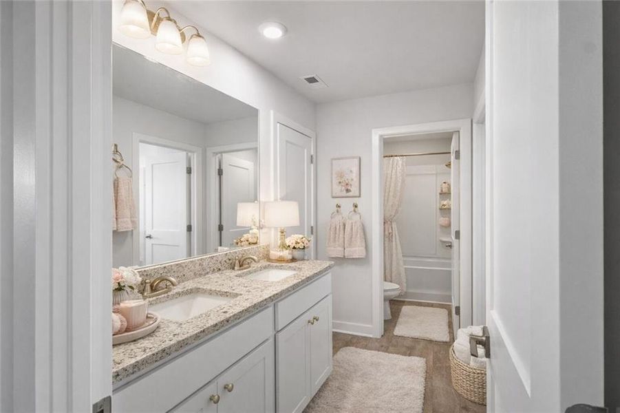 Furnished interior view inside a new home in The Enclave at Dial Farm Phase III, Walnut Grove (Image 4).